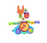 Serifik Creative Learning Building Blocks, Creative Learning Building Blocks, Electric Gear Buildings Block Toy Set, Toddler Engineers Buildings Toy Set, Gears Toys for Kids Ages 3+ (Dinosaur theme)
