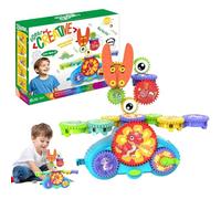 Serifik Creative Learning Building Blocks, Learning Electric Gears Toy Set,Electric & Manual Dual, Educational Construction For Creativity & Mechanical Learning (Dinosaurs)