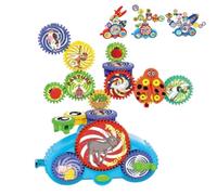 Serifik Creative Learning Building Blocks,Serifik Electric Gear Building Blocks Toy Set, Kids Building Kit Toys,Assemble over 100 Shapes, Boost Logical Thinking/Creativity (Animals 1set)