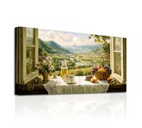 SERIMINO Large Canvas Wall Art, Natural Landscape Modern Picture 20"x40" | View from The Window, HD Print, Canvas Wood Frame, Easy Installation, Multi Scenarios, Ideal Gift Choice, Wall Decoration
