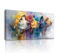 SERIMINO Large Wall Art, Dog Wall Art, Colorful Wall Decor, Labrador Retriever Decor Pictures, Funny Animal Canvas Prints, Industrial Big Paintings for Living Room Bathroom Bedroom Game Room 20"x40"