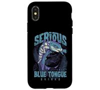 Serious About Blue Tongue Skinks Reptile Keeper Case for iPhone X/XS