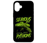 Serious About Green Tree Pythons Reptile Keeper Case for iPhone 16 Plus