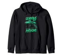 Serious About Green Tree Pythons Reptile Keeper Zip Hoodie