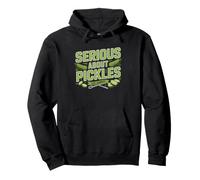 Serious About Pickles Dill Brine Vintage Badge Food Pickle Pullover Hoodie