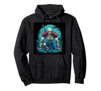 Serious armed skeleton for horror fans Pullover Hoodie