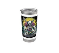 Serious Armed Skeleton for Horror Fans Stainless Steel Insulated Tumbler