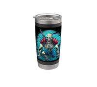 Serious Armed Skeleton for Horror Fans Stainless Steel Insulated Tumbler