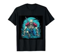 Serious Armed Skeleton for Horror Fans T-Shirt