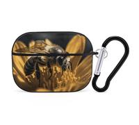 Serious Bee Case Cover with Keychain Shockproof Hard Shell Protective Case for 2nd/1st Generation Case for Women Men Bluetooth Earbuds Case