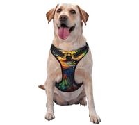 Serious colored owl reflective Oxford unobstructed pet vest, easy to control handle, suitable for small, medium and large dogs