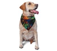 Serious colored owl Stylish Pet Scarf for Dogs