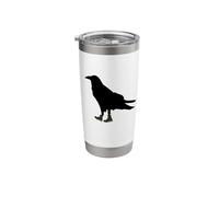 Serious Crow in Working Boots Blackbird Ornithology Stainless Steel Insulated Tumbler