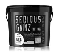 Serious Gainz Weight Gainer 5kg Muscle Mass Gain Protein Powder Shake White Choc