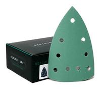 Serious Grit - 100x150mm 9-Hole P220 Grit Hook & Loop Sanding Sheets - Fits Festool DTS 400 & Mirka DEOS Delta - 50 Pack Box