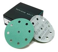 Serious Grit - 125mm 9-Hole P100 Grit Sanding Discs - Hook & Loop Sandpaper - Fits Festool ETS/ROTEX 125 Sanders - 50 Pack Box