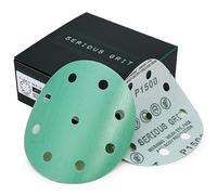 Serious Grit - 125mm 9-Hole P1500 Grit Sanding Discs - Hook & Loop Sandpaper - Fits Festool ETS/ROTEX 125 Sanders - 50 Pack Box