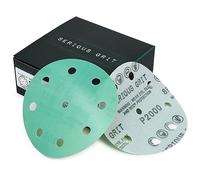 Serious Grit - 125mm 9-Hole P2000 Grit Sanding Discs - Hook & Loop Sandpaper - Fits Festool ETS/ROTEX 125 Sanders - 50 Pack Box