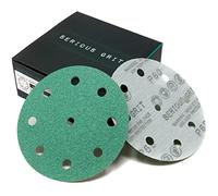 Serious Grit - 125mm 9-Hole P60 Grit Sanding Discs - 25 Pack Box | Fits Festool ETS / RO 125 Sanders - Heavy-Duty Hook & Loop Wet/Dry Film Sandpaper For Wood, Auto Body, Paint, Metal, & More