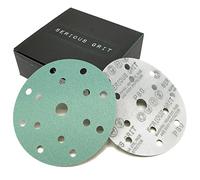Serious Grit - 150mm 15-Hole P80 Grit Sanding Discs - 50 Pack Box | Fits Mirka, Bosch, SurfPrep, 3M, Makita & More - Heavy-Duty Hook & Loop Wet/Dry Film Sandpaper for Wood, Auto Body & Paint