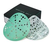 Serious Grit - 150mm 49-Hole P1500 Grit Sanding Discs - 50 Pack Box | Fits Festool ETS / RO 150 Sanders - Heavy-Duty Hook & Loop Wet/Dry Film Sandpaper For Wood, Auto Body, Paint, Metal, & More