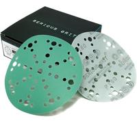 Serious Grit - 150mm 49-Hole P180 Grit Sanding Discs - 50 Pack Box | Fits Festool ETS / RO 150 Sanders - Heavy-Duty Hook & Loop Wet/Dry Film Sandpaper For Wood, Auto Body, Paint, Metal, & More