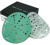 Serious Grit - 150mm 49-Hole P220 Grit Sanding Discs - 50 Pack Box | Fits Festool ETS / RO 150 Sanders - Heavy-Duty Hook & Loop Wet/Dry Film Sandpaper For Wood, Auto Body, Paint, Metal, & More