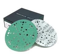 Serious Grit - 150mm 49-Hole P60 Grit Sanding Discs - Hook & Loop Sandpaper - Fits Festool ETS/ROTEX 150 Sanders - 25 Pack Box