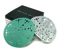 Serious Grit - 150mm 49-Hole P80 Grit Sanding Discs - 50 Pack Box | Fits Festool ETS / RO 150 Sanders - Heavy-Duty Hook & Loop Wet/Dry Film Sandpaper For Wood, Auto Body, Paint, Metal, & More