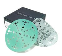 Serious Grit - 150mm 49-Hole P800 Grit Sanding Discs - 50 Pack Box | Fits Festool ETS / RO 150 Sanders - Heavy-Duty Hook & Loop Wet/Dry Film Sandpaper For Wood, Auto Body, Paint, Metal, & More