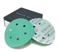Serious Grit - 150mm 6-Hole P120 Grit Sanding Discs - Hook & Loop Sandpaper - Fits 6" Random Orbital Sanders - 50 Pack Box