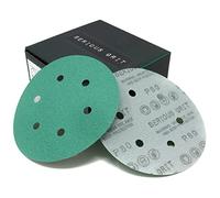 Serious Grit - 150mm 6-Hole P80 Grit Sanding Discs - Hook & Loop Sandpaper - Fits 6" Random Orbital Sanders - 50 Pack Box