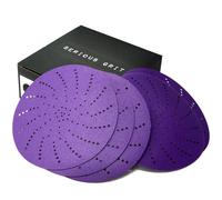 Serious Grit - 150mm P80-P220 Ceramic Multi-Hole Sanding Discs - 50 Pack
