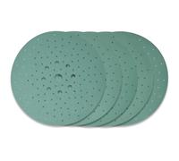 Serious Grit - 225mm 9-Hole Drywall Sanding Discs - 80, 120, 150, 180, 220 Grit (5 Each) - Fits Festool Planex LHS 225 Sanders - Heavy-Duty Hook & Loop Film Abrasives - Dust-Free Multi-Hole - 25 Pack