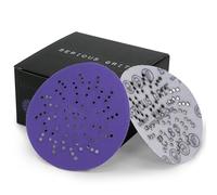 Serious Grit - 3.5-Inch (90mm) 180 Grit Sanding Discs - Advanced Ceramic Grain - Universal Multi-Hole Design Fits Festool RO 90 & Other 3.5 in RO Sanders - Heavy-Duty Hook & Loop Film Discs - 50 Pack