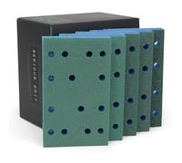 Serious Grit - 3" x 5" (80x133mm) Foam Sanding Pads - P120-600 Assorted Finish Grit - 1/2" Thick Low Density Foam - Hook & Loop - Fits Festool RTS 400 & Mirka DEOS 3x5 Sanders - Made in USA - 10 Pack