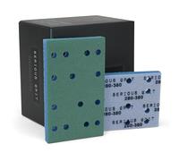 Serious Grit - 3" x 5" (80x133mm) Foam Sanding Pads - P280-380 Very Fine Finish Grit - 1/2" Thick Low Density Foam - Hook & Loop - Fits Festool RTS 400 & Mirka DEOS 3x5 Sanders - Made in USA - 10 Pack