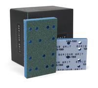 Serious Grit - 80x133mm Foam Sanding Pads - P120-150 Grit Hook & Loop - 12.7mm Thick - Fits Festool RTS 400 & Mirka DEOS 353-10 Pack Box