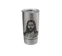 Serious Jesus Not Impressed Deadpan Christian Humor Vintage Stainless Steel Insulated Tumbler