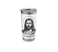 Serious Jesus Not Impressed Deadpan Christian Humor Vintage Stainless Steel Insulated Tumbler