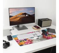 serious Little cat Large Gaming Office Mouse Pad-Durable,Non-Slip,Eco-Friendly Desk Mat for Enhanced Comfort and Stability.