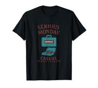 Serious Monday Casual Saturday Work Play Balance Graphic T-Shirt