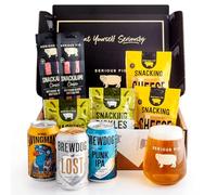 Serious Pig + BrewDog Craft Beer and Snacks Selection Box with Glassware Gift Set (10 Pack)
