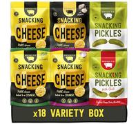 Serious Pig Cheese & Pickles Selection Pure Cheese Crisps & Gherkin Snacks (18 Packs)