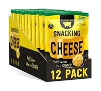 SERIOUS PIG - Crunchy Snacking Cheese Snacks, Keto Friendly, High Protein, Low Carb, Gluten Free, Vegetarian, Pub Snacks, Made from 100% Real Italian Cheese (Rosemary) (12 x 24g)