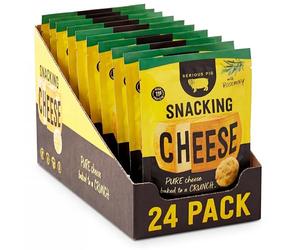 SERIOUS PIG - Crunchy Snacking Cheese Snacks, Keto Friendly, High Protein, Low Carb, Gluten Free, Vegetarian, Pub Snacks, Made from 100% Real Italian Cheese (Rosemary) (24 x 24g)