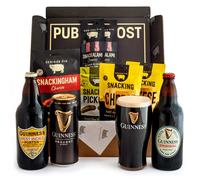 Serious Pig + Guinness Gift Set with Official Guinness Glass and Gourmet Pub Snacks (10 Pack)