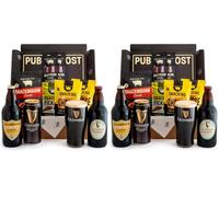 Serious Pig + Guinness Gift Set with Official Guinness Glass and Gourmet Pub Snacks (20 Pack)