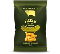 Serious Pig Pickle With Dill Flavour Crisps | Grab Bags | Hand Cooked & Seasoned | Made With Finest Yorkshire Potatoes (12 Pack)