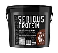 Serious Protein Bulk Protein Powder 4kg Meal Replacement Shake | Protein Powder, 133 Servings, Milk & Soy Isolate, Glutamine Peptides, Low Carb, Low Sugar, Muscle Growth (Chocolate)